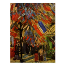Van Gogh; 14th of July Celebration in Paris Post Card