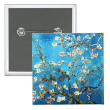 Van Gogh Almond Branches Post-Impressionism Pinback Button