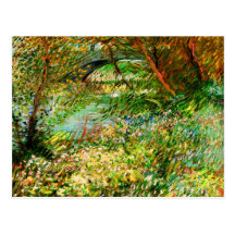 Van Gogh Banks Seine Pont Clichy Postcard