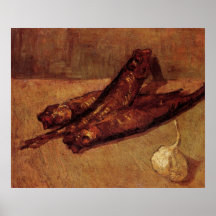 Van Gogh, Bloaters Garlic, Vintage Still Life Art Poster
