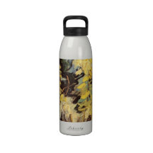 Van Gogh, Blossoming Acacia Branches Flowers Reusable Water Bottle
