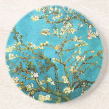 Van Gogh Blossoming Almond Tree (F671) Fine Art Beverage Coaster