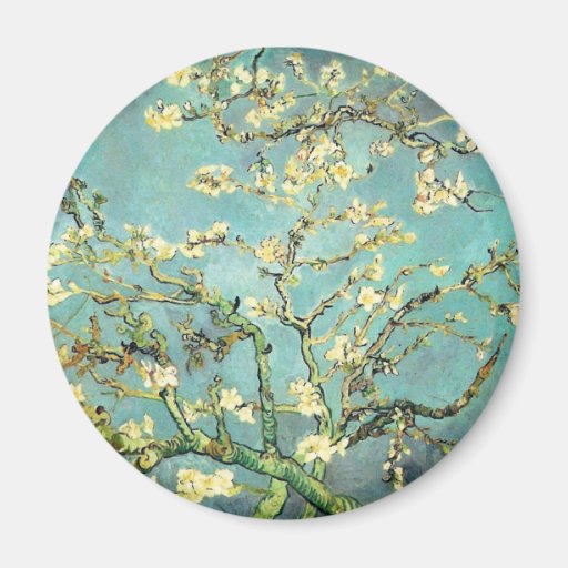 Van Gogh Blossoming Almond Tree (F671) Fine Art Fridge Magnet
