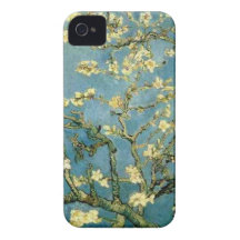 Van Gogh Blossoming Almond Tree Vintage Art iPhone 4 Cases