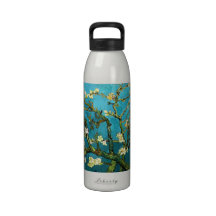 Van Gogh Blossoming Almond Tree Vintage Fine Art Reusable Water Bottles