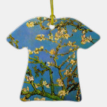 Van Gogh; Blossoming Almond Tree, Vintage Flowers Christmas Ornaments
