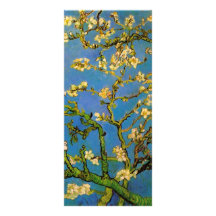 Van Gogh; Blossoming Almond Tree, Vintage Flowers Full Color Rack Card