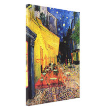 Van Gogh; Cafe Terrace at Night, Vintage Fine Art Canvas Print