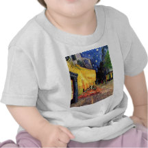 Van Gogh; Cafe Terrace at Night, Vintage Fine Art Tee Shirts