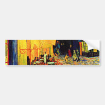 Van Gogh Cafe Terrace Vintage Fine Art Bumper Sticker