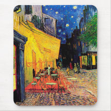 Van Gogh Cafe Terrace Vintage Fine Art Mouse Mat