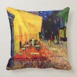Van Gogh Cafe Terrace Vintage Fine Art Pillow