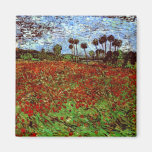 Van Gogh Field with Poppies Fine Art Fridge Magnet