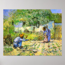 Van Gogh First Steps (after Millet) (F668) Posters
