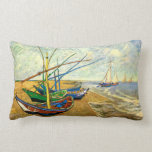 Van Gogh Fishing Boats on Beach at Saintes Maries Pillow