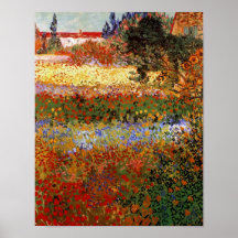 Van Gogh Flowering Garden Vintage Fine Art Print