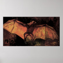 Van Gogh Flying Fox (Bat), Vintage Still Life Art Posters