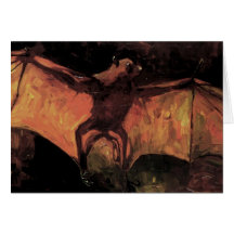 Van Gogh; Flying Fox (Still Life Bat) Greeting Card