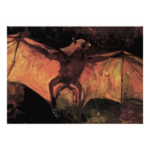 Van Gogh; Flying Fox (Still Life Bat) Personalized Announcements