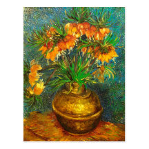 Van Gogh Fritillaries in a Copper Vase Post Cards
