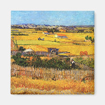 Van Gogh Harvest at La Crau Magnet