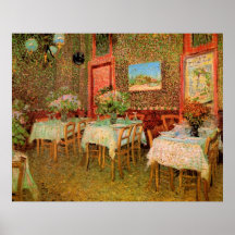 Van Gogh; Interior of a Restaurant, Vintage Art Posters