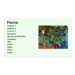 Van Gogh Irises, Vintage Post Impressionism Art Business Card Templates