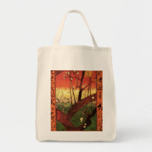 Van Gogh Japanese Flowering Plum Tree, Vintage Art Bag