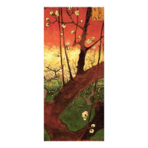 Van Gogh Japanese Flowering Plum Tree, Vintage Art Rack Card Template