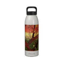 Van Gogh Japanese Flowering Plum Tree, Vintage Art Reusable Water Bottles