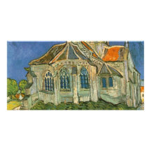 VAN GOGH - L'EGLISE D'AUVERS-SUR-OISE PHOTO CARD