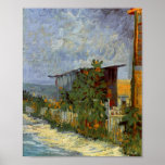 Van Gogh Montmartre Path with Sunflowers Poster