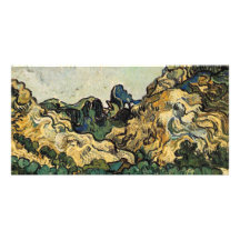 VAN GOGH - MOUNTAINS AT SAINT-REMY CUSTOMISED PHOTO CARD