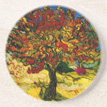 Van Gogh Mulberry Tree Fine Art Beverage Coasters