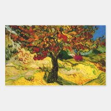 Van Gogh Mulberry Tree Fine Art Rectangular Sticker