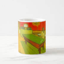 Van Gogh; Night Cafe, Vintage Impressionism Art Mugs