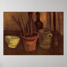 Van Gogh Paintbrushes in a Pot, Vintage Still Life Posters