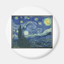 Van Gogh Paintings: Starry Night Van Gogh Fridge Magnet