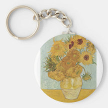 Van Gogh Paintings: Van Gogh Sunflowers Key Chains