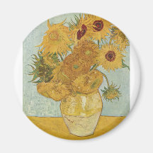 Van Gogh Paintings: Van Gogh Sunflowers Refrigerator Magnets