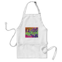 van gogh purple irises apron