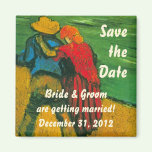 Van Gogh Save the Date! Two Lovers magnets