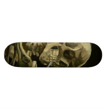 Van Gogh - Skull with Burning Cigarette Skateboards