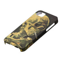 Van Gogh Skull with Burning Cigarette, Vintage Art
