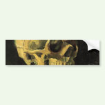 Van Gogh Skull with Burning Cigarette, Vintage Art bumper stickers