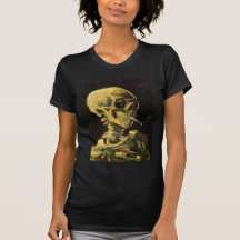 Van Gogh Skull with Burning Cigarette, Vintage Art Tees