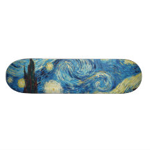 Van Gogh Starry Night Impressionist Painting Skate Decks