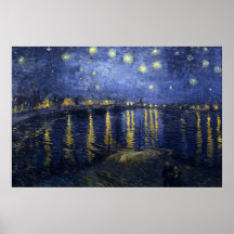van Gogh - Starry Night Over the Rhone (1888) Print