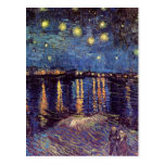 Van Gogh; Starry Night Over the Rhone, Vintage Art Postcards