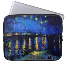 Van Gogh Starry Night Rhone Fine Art Laptop Computer Sleeve